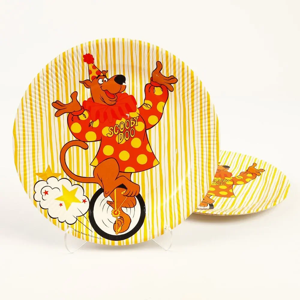 Mixed Lot 80s Birthday Plates Cups Garfield Muppets Dukes Scooby Knight Rider